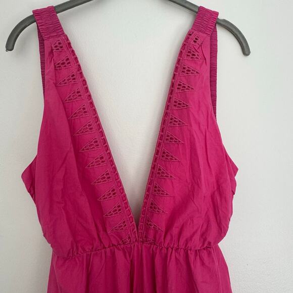 Farm Rio Eyelet, Open Back Dress in Pink, Sample! - Picture 3 of 10